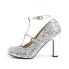 Pleaser Pumps QUEEN-01 silber von Pleaser Pink Label – Ansicht 4