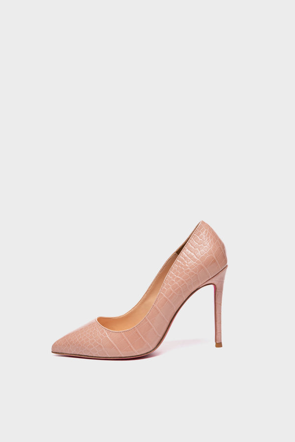 TAYA 100 Pumps in Nude Kroko von Giaro – Ansicht 5
