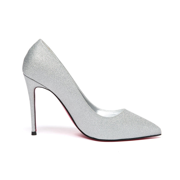 TAYA 100 Pumps in Silber Glitzer von Giaro