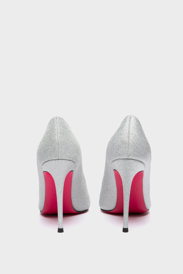 TAYA 100 Pumps in Silber Glitzer von Giaro – Ansicht 7