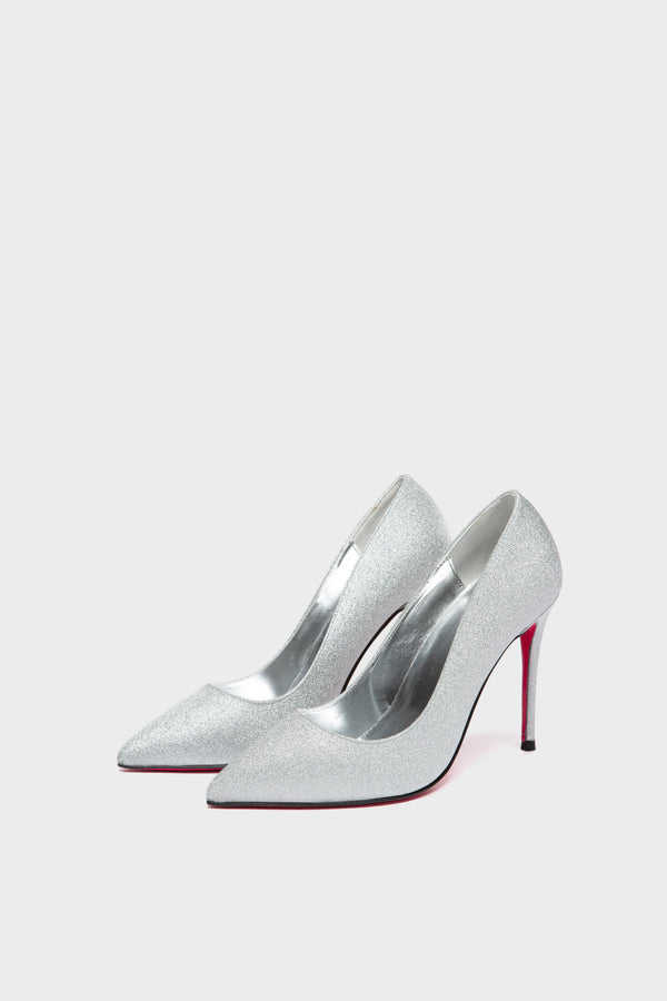 TAYA 100 Pumps in Silber Glitzer von Giaro – Ansicht 10