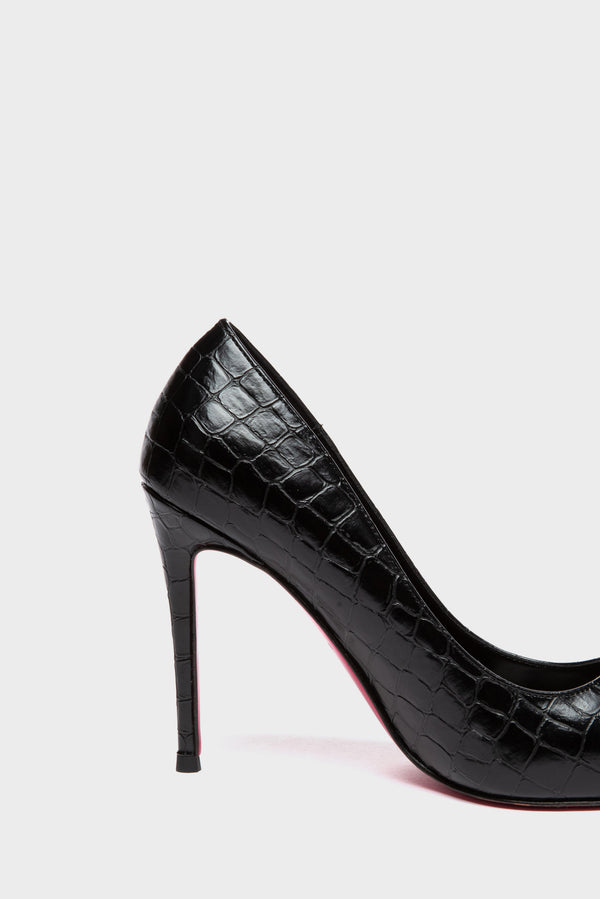 TAYA 100 Pumps in Schwarz Kroko von Giaro – Ansicht 6