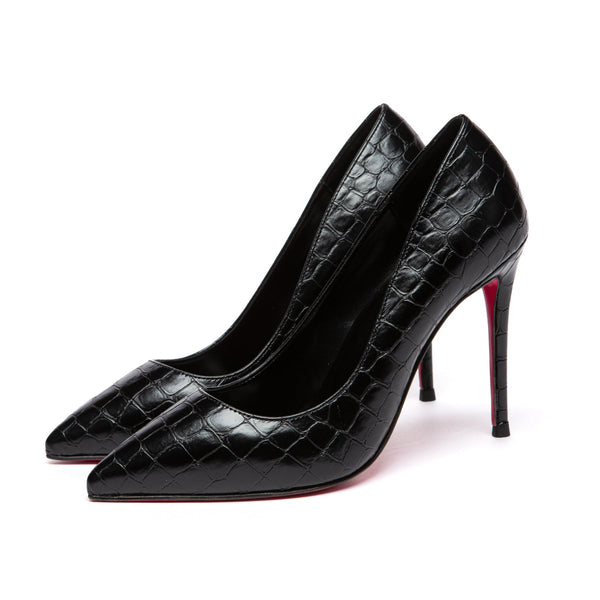 TAYA 100 Pumps in Schwarz Kroko von Giaro – Ansicht 2