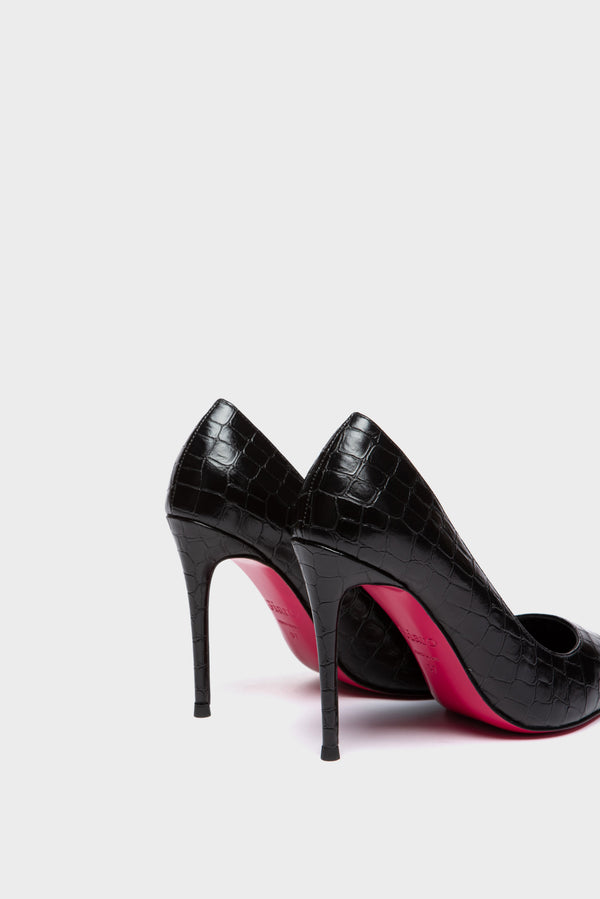 TAYA 100 Pumps in Schwarz Kroko von Giaro – Ansicht 9