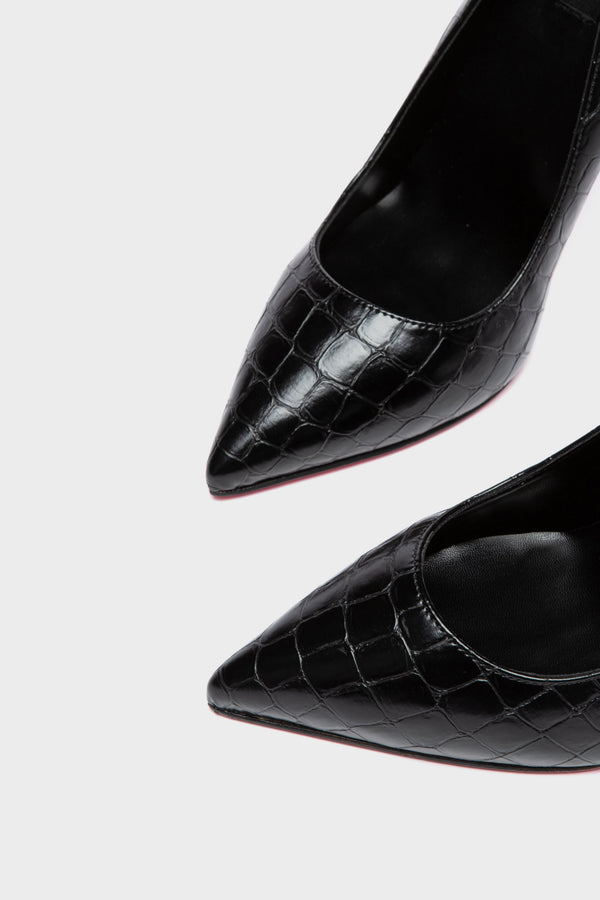 TAYA 100 Pumps in Schwarz Kroko von Giaro – Ansicht 11