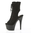 ADORE-1016 Plateau Peeptoe Stiefeletten Schwarz Velour von Pleaser – Ansicht 3