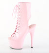 ADORE-1016 Plateau Peeptoe Stiefeletten Rosa Lack von Pleaser – Ansicht 3