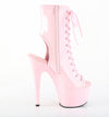 ADORE-1016 Plateau Peeptoe Stiefeletten Rosa Lack von Pleaser – Ansicht 5