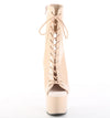 ADORE-1016 Plateau Peeptoe Stiefeletten Beige Lack von Pleaser – Ansicht 2