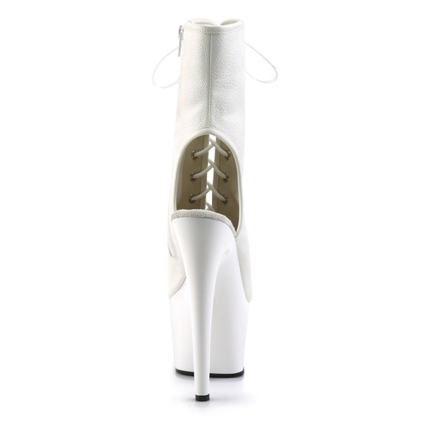 ADORE-1016 Plateau Stiefeletten Weiß von Pleaser – Ansicht 4