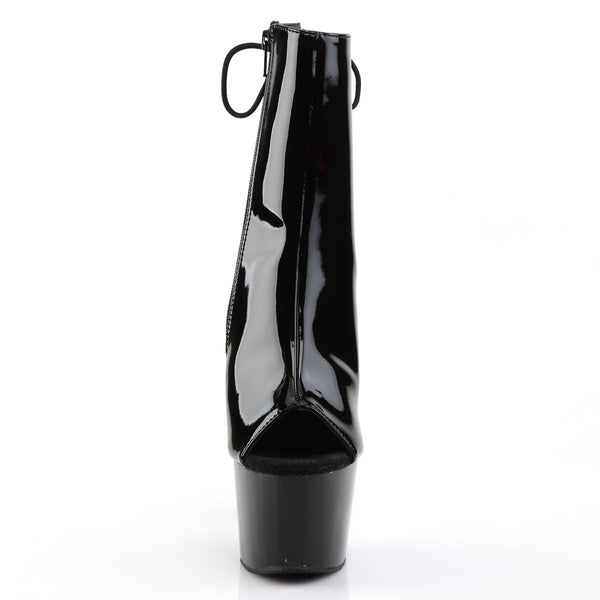 ADORE-1018 Plateau Stiefeletten Schwarz Lack von Pleaser – Ansicht 2