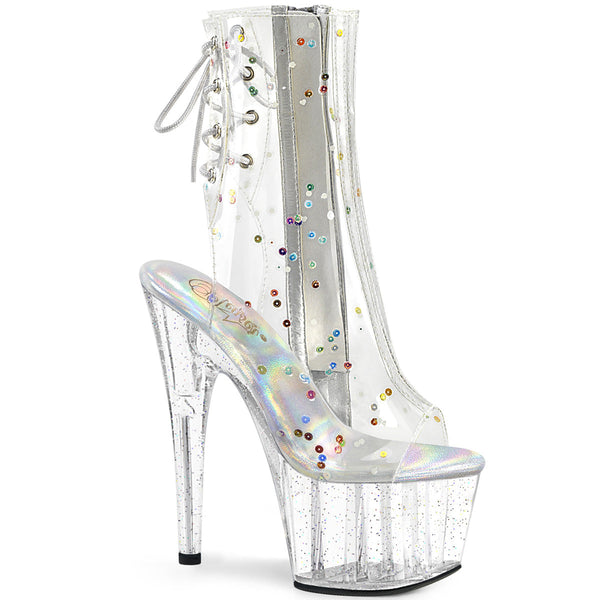 ADORE-1018C-2 Plateau Stiefel - Transparent von Pleaser