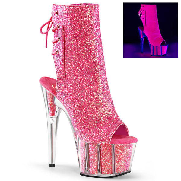 ADORE-1018G Plateau Stiefeletten - Pink UV von Pleaser