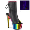 ADORE-1018RC-02 Plateau Stiefeletten - Regenbogen von Pleaser