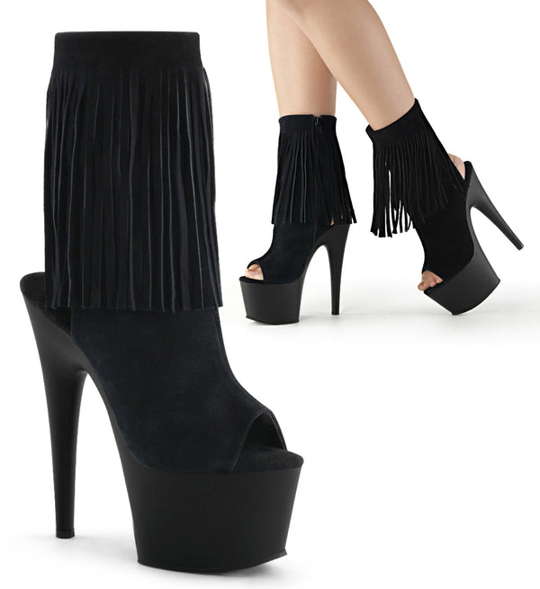 ADORE-1019 Plateau Stiefeletten - Schwarz von Pleaser – Ansicht 5