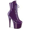 ADORE-1020 Plateau Stiefeletten Dunkel Violett Lack von Pleaser