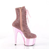 ADORE-1020CHRS Plateau Stiefeletten - Glitzersteine Pink von Pleaser – Ansicht 5