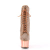 ADORE-1020CHRS Plateau Stiefel - Glitzersteine Roségold von Pleaser – Ansicht 2