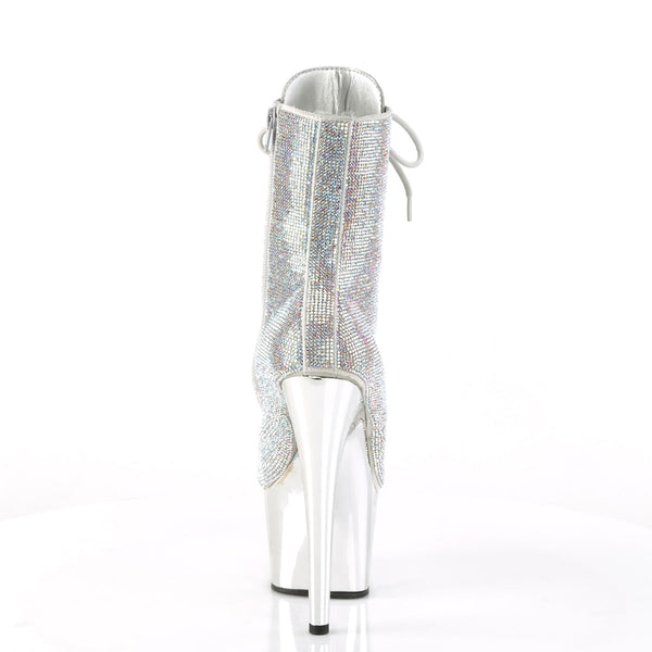ADORE-1020CHRS Plateau Stiefeletten - Glitzersteine von Pleaser – Ansicht 4