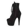 ADORE-1020FS Plateau Stiefeletten Schwarz Samt von Pleaser – Ansicht 3