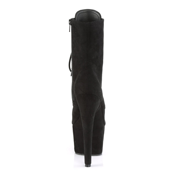 ADORE-1020FS Plateau Stiefeletten Schwarz Samt von Pleaser – Ansicht 4