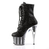 ADORE-1020G Plateau Stiefeletten Glitzer - Schwarz von Pleaser – Ansicht 3