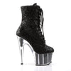 ADORE-1020G Plateau Stiefeletten Glitzer - Schwarz von Pleaser – Ansicht 5