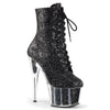 ADORE-1020G Plateau Stiefeletten Glitzer - Schwarz von Pleaser