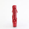 ADORE-1020GP Plateau Stiefelette Rot Glitzer von Pleaser – Ansicht 2
