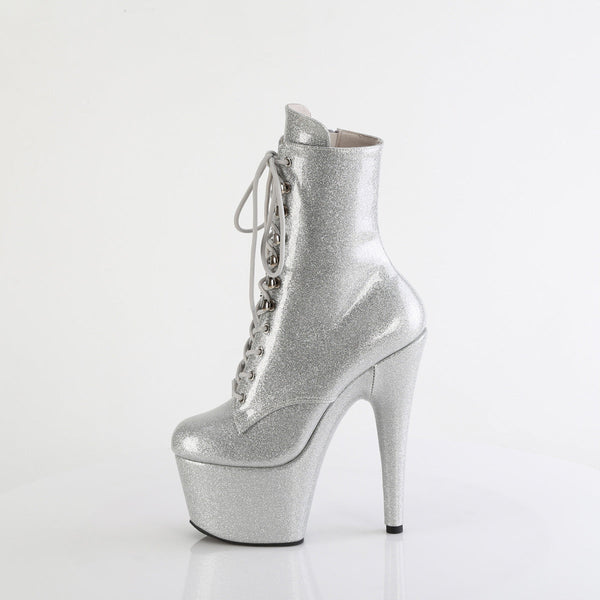 ADORE-1020GP Plateau Stiefeletten Silber von Pleaser – Ansicht 3
