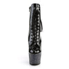 ADORE-1020LG Plateau Stiefeletten Schwarz/Schwarz Glitzer von Pleaser – Ansicht 2