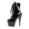 ADORE-1020LG Plateau Stiefeletten Schwarz/Schwarz Glitzer von Pleaser – Ansicht 3
