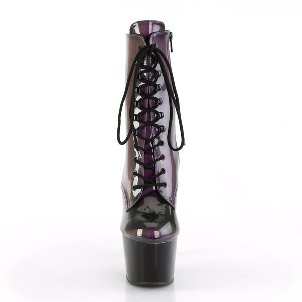 ADORE-1020SHG Plateau Stiefeletten - Schwarz Lila von Pleaser – Ansicht 2