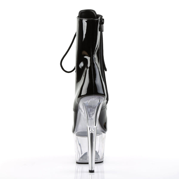 ADORE-1021 Plateau Stiefeletten - Schwarz/Transparent von Pleaser – Ansicht 4