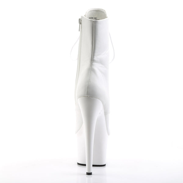 ADORE-1021 Plateau Stiefeletten - Weiß von Pleaser – Ansicht 4