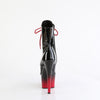 ADORE-1021BR-H Plateau Stiefeletten Rot/Schwarz Lack von Pleaser – Ansicht 4