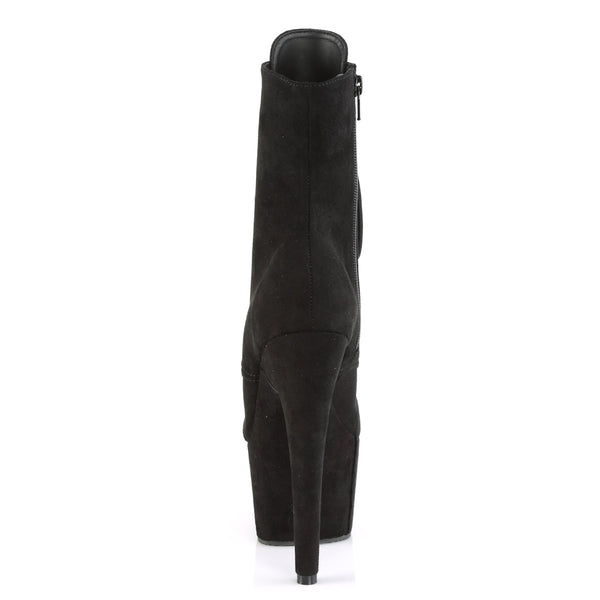 ADORE-1021FS Plateau Stiefeletten - Schwarz Samt von Pleaser – Ansicht 4