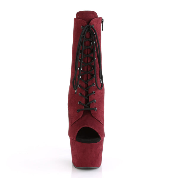ADORE-1021FS Plateau Stiefeletten - Burgund von Pleaser – Ansicht 2