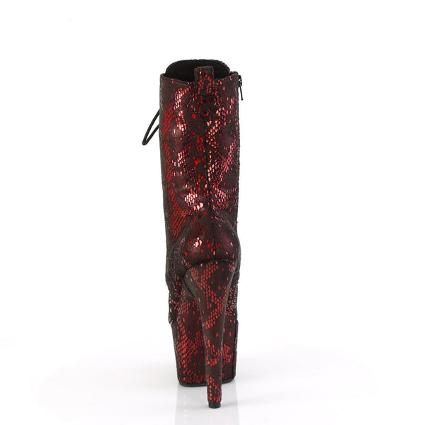 ADORE-1040SPF Plateau Stiefeletten Rot/Schwarz von Pleaser – Ansicht 4