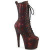 ADORE-1040SPF Plateau Stiefeletten Rot/Schwarz von Pleaser