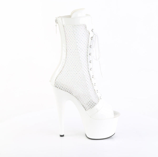 ADORE-1048RSNT Plateau Stiefelette Weiß von Pleaser – Ansicht 5
