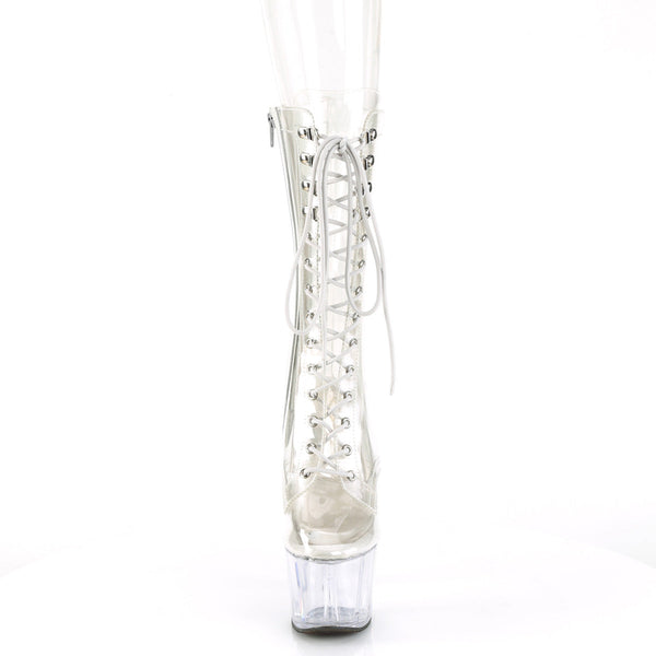ADORE-1050C Plateau Stiefel - Transparent von Pleaser – Ansicht 2