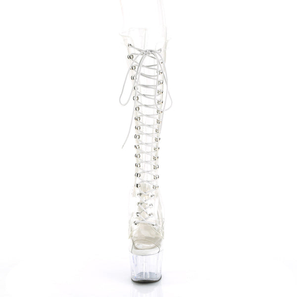 ADORE-2021C Plateau Stiefel Transparent von Pleaser – Ansicht 2