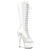 ADORE-2021C Plateau Stiefel Transparent von Pleaser