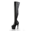 ADORE-3000 Plateau Overknee Stiefel Schwarz Matt von Pleaser – Ansicht 3