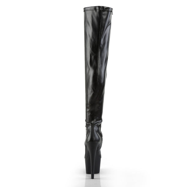ADORE-3000 Plateau Overknee Stiefel Schwarz Matt von Pleaser – Ansicht 4
