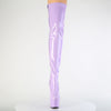 ADORE-3000 Plateau Overknee Stiefel Violett Lack Stretch von Pleaser – Ansicht 2