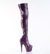 ADORE-3000 Plateau Overknee Stiefel Dunkel Violett Lack Stretch von Pleaser – Ansicht 5