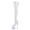ADORE-3000 Plateau Overknee Stiefel Weiss von Pleaser – Ansicht 3