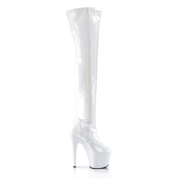 ADORE-3000 Plateau Overknee Stiefel Weiss von Pleaser – Ansicht 5